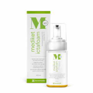 Prausimosi putos sudirgusiai ir jautriai odai Ictafoam 100ml